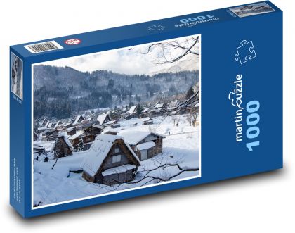 Japonia - tradycyjna wioska - Puzzle 1000 elementów, rozmiar 60x46 cm