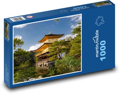 Japonsko - Kjóto, Zlatý pavilón - Puzzle 1000 dielikov, rozmer 60x46 cm