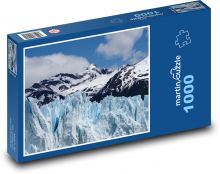 Góra - lodowiec, zima Puzzle 1000 elementów - 60x46 cm