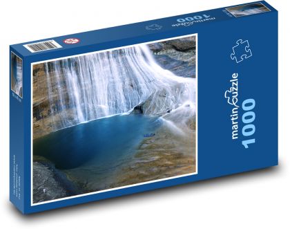 Vodopády - řeka, skály - Puzzle 1000 dílků, rozměr 60x46 cm