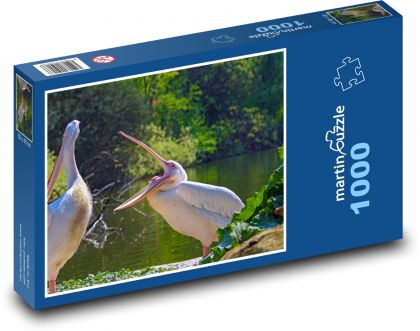 Pelikán - zobák, vodní pták - Puzzle 1000 dílků, rozměr 60x46 cm