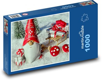 Santa Claus - Christmas decorations, gifts - Puzzle 1000 pieces, size 60x46 cm 