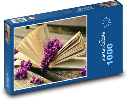 Book - read, lilac - Puzzle 1000 pieces, size 60x46 cm 