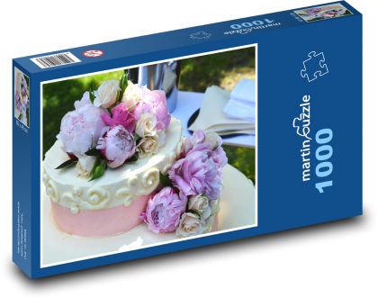 Wedding cake - wedding, marriage - Puzzle 1000 pieces, size 60x46 cm 