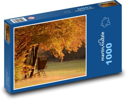 Podzimní les - stromy, listí - Puzzle 1000 dílků, rozměr 60x46 cm