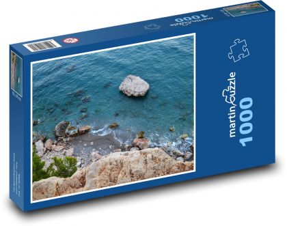 Moře - pobřeží, skály - Puzzle 1000 dílků, rozměr 60x46 cm