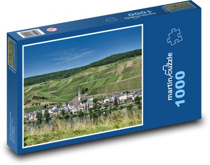 Dedina - farma, pole - Puzzle 1000 dielikov, rozmer 60x46 cm