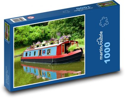 Hausbót - loď, cestovanie - Puzzle 1000 dielikov, rozmer 60x46 cm