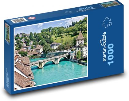 Most - Berno, Szwajcaria - Puzzle 1000 elementów, rozmiar 60x46 cm