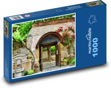 Entrance to the garden - portal, facade Puzzle 1000 pieces - 60 x 46 cm 