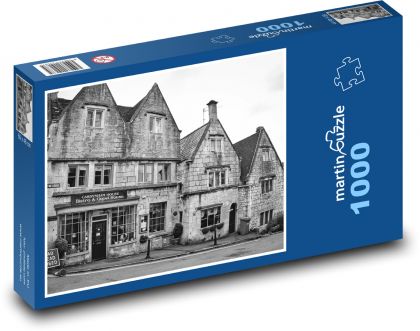 Stredoveké budovy - gotické stavby, domy - Puzzle 1000 dielikov, rozmer 60x46 cm