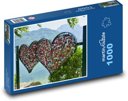 Vorhängeschlösser - Liebe, Herz - Puzzle - 1000 Teile