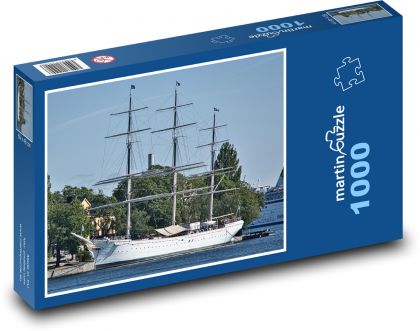 Plachtění - loď, oceán - Puzzle 1000 dílků, rozměr 60x46 cm