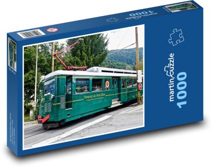 Tram in the city - Puzzle 1000 pieces, size 60x46 cm 