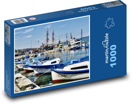 Lodě - přístav, rybolov - puzzle 1000 dílků
