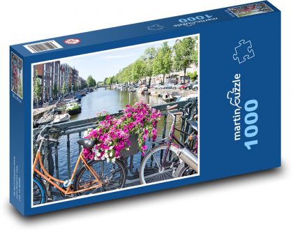 Bridge - bicycles, Amstrdam - Puzzle 1000 pieces, size 60x46 cm 
