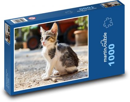 Kocourek - kočka, kotě - Puzzle 1000 dílků, rozměr 60x46 cm