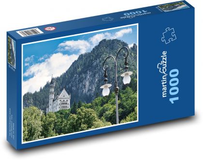 Niemcy - zamek, podróże - Puzzle 1000 elementów, rozmiar 60x46 cm