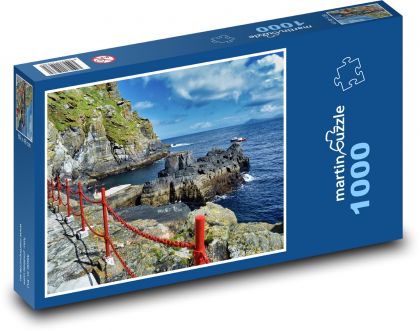 Wybrzeże - morze, skały - Puzzle 1000 elementów, rozmiar 60x46 cm
