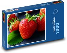 Jahody - červené ovocie, čerstvé Puzzle 1000 dielikov - 60 x 46 cm 