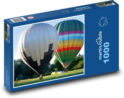 Horkovzdušný balón - jízda, výlet - Puzzle 1000 dílků, rozměr 60x46 cm