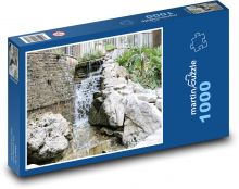 Garden - waterfall, rock Puzzle 1000 pieces - 60 x 46 cm 