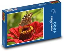 Květ - motýl, hmyz Puzzle 1000 dílků - 60 x 46 cm