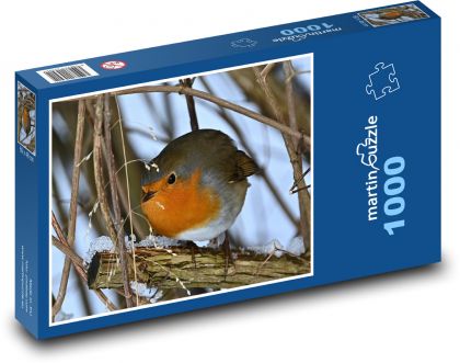 Robin - Winter, Vogel - Puzzle - 1000 Teile