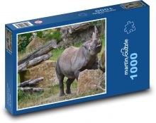 Nosorożec - dzika przyroda, safari Puzzle 1000 elementów - 60x46 cm