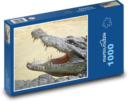 Krokodýl - zuby, plaz - Puzzle 1000 dílků, rozměr 60x46 cm