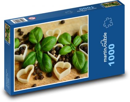 Bazalka - korenie. cestoviny - Puzzle 1000 dielikov, rozmer 60x46 cm