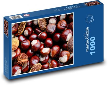 Chestnuts - autumn, sea urchin - Puzzle 1000 pieces, size 60x46 cm 