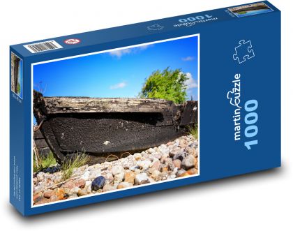 Altes Boot - Küste, Meer - Puzzle - 1000 Teile