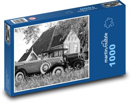 Historické vozidlo - auto, starožitný - Puzzle 1000 dielikov, rozmer 60x46 cm