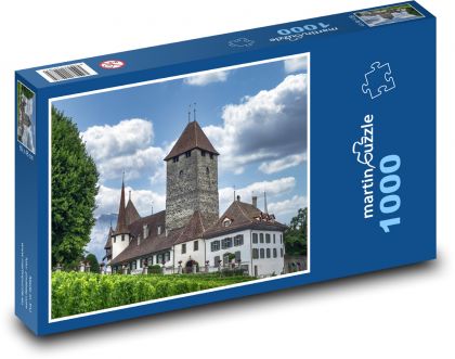 Spišský hrad - Švýcarsko, budova - Puzzle 1000 dílků, rozměr 60x46 cm