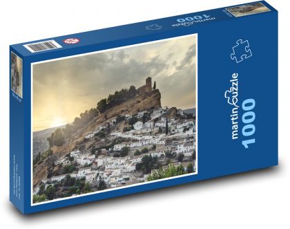 Sonnenuntergang - Berg, Kirche - Puzzle - 1000 Teile