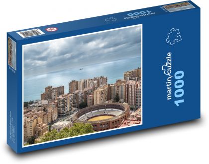 Stadt Malaga - Spanien, Stierkampfarena - Puzzle - 1000 Teile