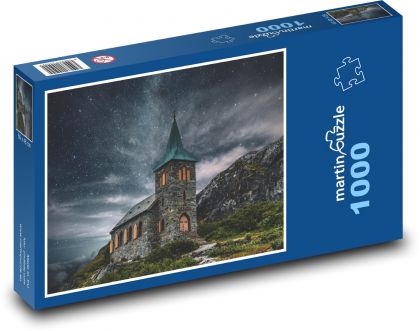Hrad - noc, hvězdy - puzzle 1000 dílků