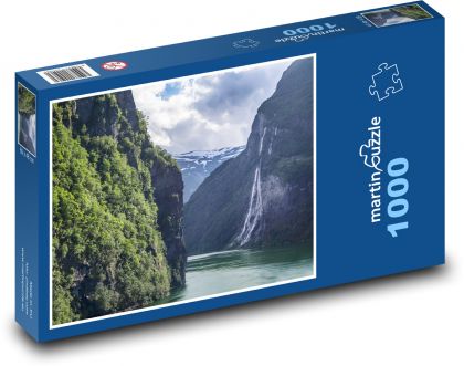 Wasserfall - Wald, Bäume - Puzzle - 1000 Teile