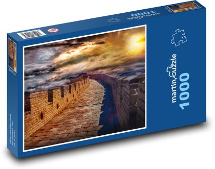 Ściana - Chiny, chmury - Puzzle 1000 elementów, rozmiar 60x46 cm