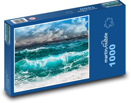 Rozbouřené moře - oceán, voda - Puzzle 1000 dílků, rozměr 60x46 cm