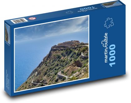Straße auf dem Hügel - Meer, Bäume - Puzzle - 1000 Teile