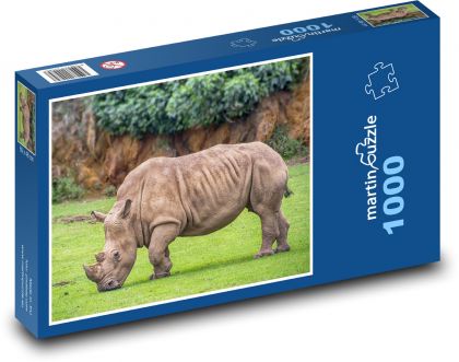 Nosorožec - divoký savec, zvíře - Puzzle 1000 dílků, rozměr 60x46 cm