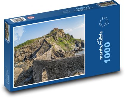 Bridge by the sea - road, rocks - Puzzle 1000 pieces, size 60x46 cm 