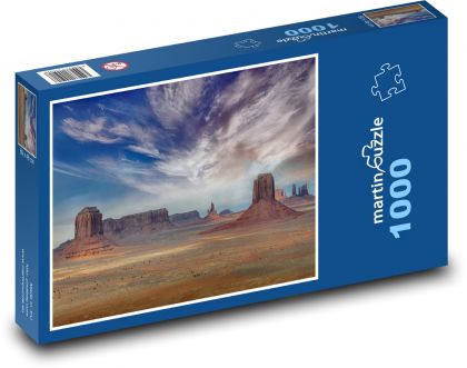 Krajobraz - piasek, budownictwo - Puzzle 1000 elementów, rozmiar 60x46 cm