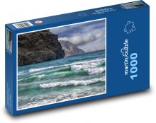 Waves on the beach - sea, rocks Puzzle 1000 pieces - 60 x 46 cm
