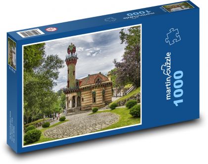 Budova - zahrada, architektura - puzzle 1000 dílků