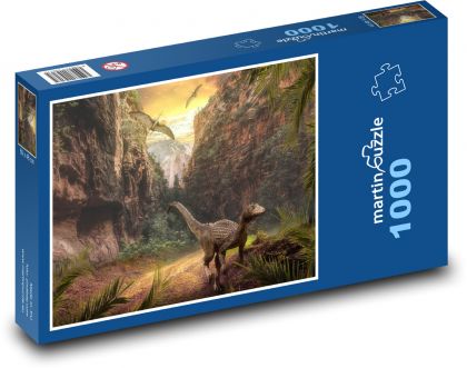 Dinosaurs - landscape, nature - Puzzle 1000 pieces, size 60x46 cm 
