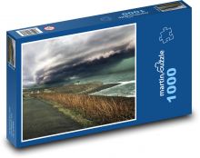 Landscape by the sea - roads, clouds Puzzle 1000 pieces - 60 x 46 cm