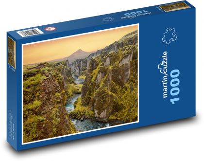 Rzeka w przyrodzie - krajobraz, góry - Puzzle 1000 elementów, rozmiar 60x46 cm